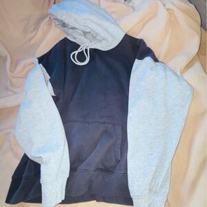 Gray and Black Women's Hoodie